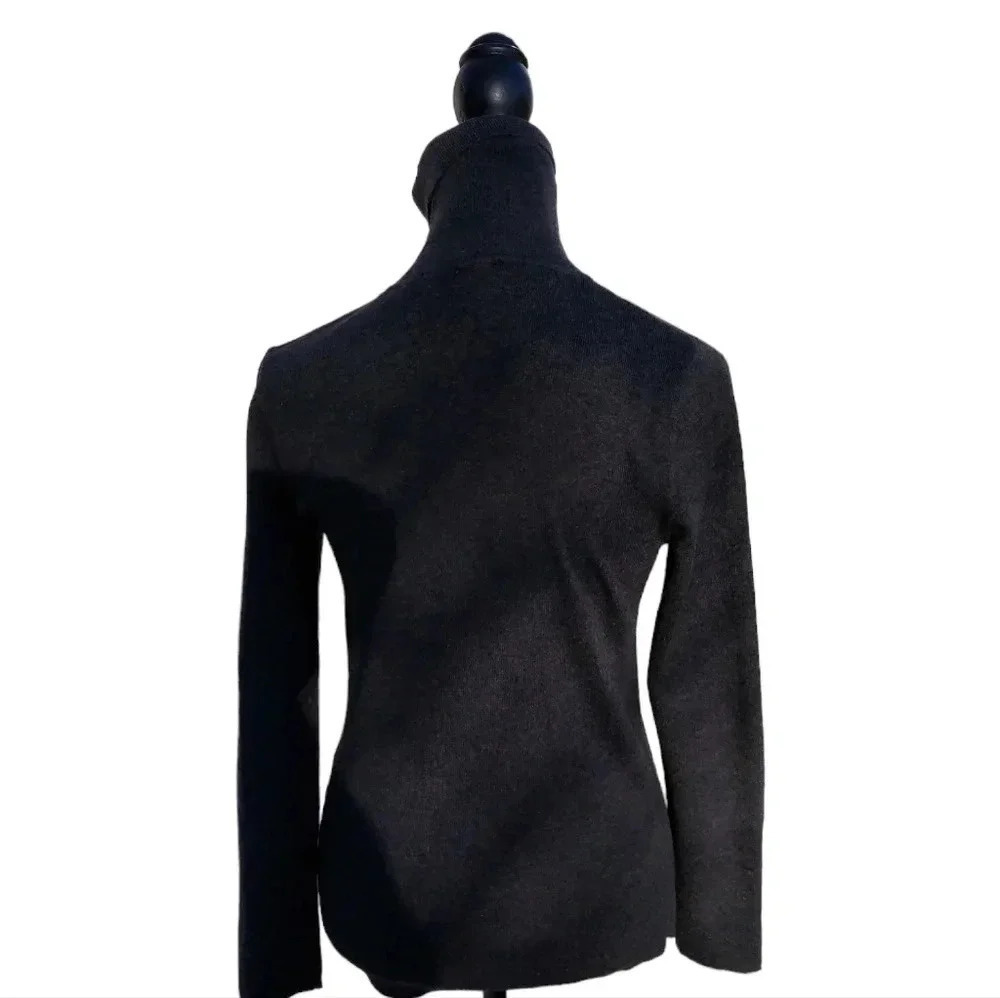 Chicos Womens Gray Turtleneck Long Sleeve Size 0 - Picture 2 of 10
